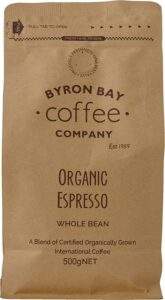 Byron Bay Coffee Company Certified Whole Bean Organic Espresso