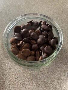 eating coffee beans